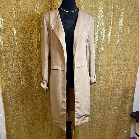 Nine West Jackets & Blazers - Nine West Open Front Duster Jacket In Beige Color
